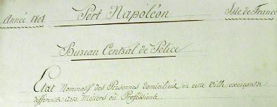 Etat Nominatif des personnes exerçant différents arts, métiers et professions